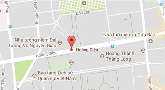 Đường Hoàng Diệu, quận Ba Đình, Hà Nội.
