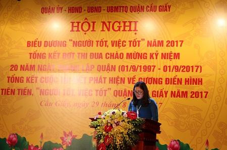 Hà Nội: Quận Cầu Giấy khen thưởng 266 tấm gương tiêu biểu “Người tốt - Việc tốt”