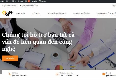 Website GCC Vietnam - Kênh kết nối thông tin công nghệ hiện đại