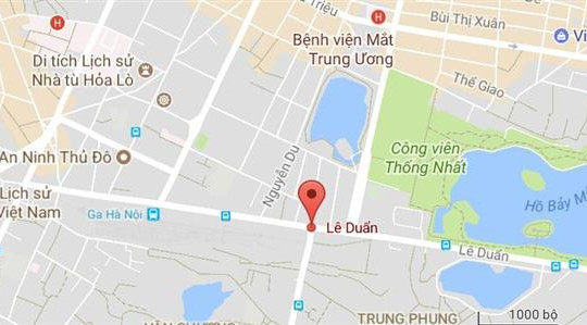 Đường Lê Duẩn, thuộc quận Hoàn Kiếm, quận Đống Đa và quận Hai Bà Trưng, Hà Nội.
