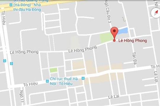 Phố Lê Hồng Phong, quận Hà Đông, Hà Nội.