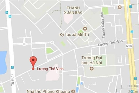 Đường Lương Thế Vinh, quận Từ Liêm và quận Thanh Xuân, Hà Nội.