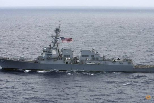 Tàu khu trục Mỹ lại tuần tra ở Biển Đông