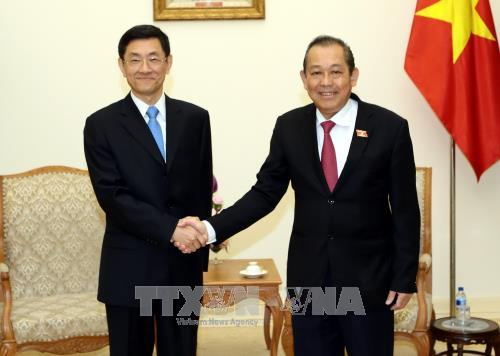 Phó Thủ tướng Trương Hòa Bình tiếp Thứ trưởng Bộ An ninh Trung Quốc