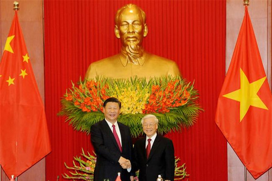 Tổng Bí thư Nguyễn Phú Trọng hội đàm với Tổng Bí thư Tập Cận Bình