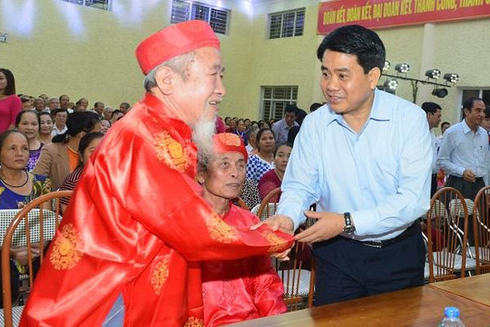 Chủ tịch Nguyễn Đức Chung dự Ngày hội Đại đoàn kết toàn dân tộc tại huyện Thanh Trì