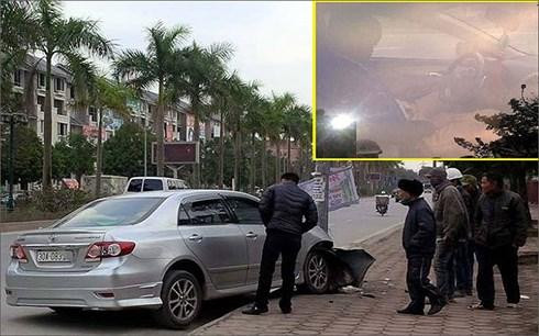 Thực hư CSGT nghi say rượu lái xe đâm vào cột đèn ở Hà Nội