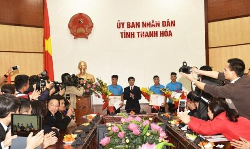 Thanh Hóa: Gặp mặt, vinh danh 3 cầu thủ trong đội tuyển U23 Việt Nam