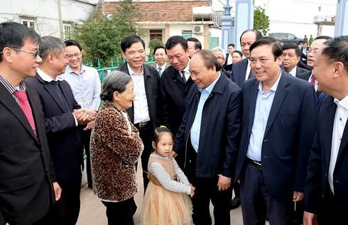 Thủ tướng thăm huyện nông thôn mới tỉnh Nam Định