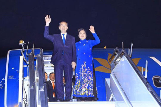 Chủ tịch nước Trần Đại Quang bắt đầu chuyến thăm cấp Nhà nước tới Cộng hòa Ấn Độ