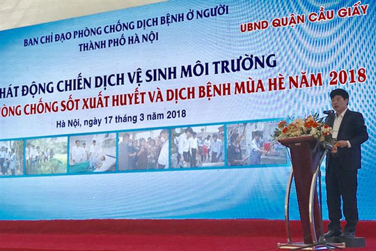 Hà Nội phát động chiến dịch vệ sinh môi trường phòng chống sốt xuất huyết