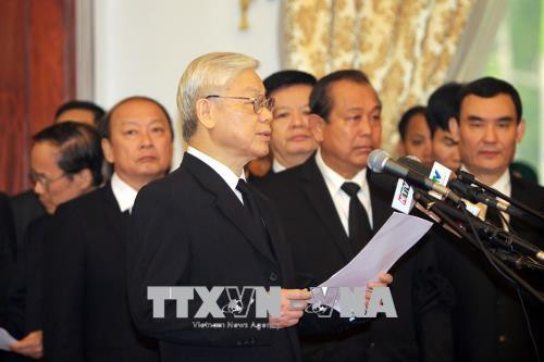 Cử hành trọng thể Lễ truy điệu và an táng nguyên Thủ tướng Phan Văn Khải