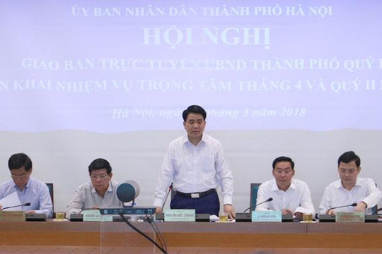 UBND TP Hà Nội triển khai nhiệm vụ trọng tâm tháng 4 và quý II năm 2018
