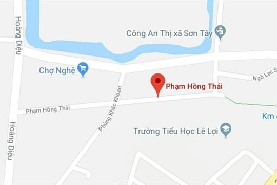 Phố Phạm Hồng Thái, thị xã Sơn Tây, Hà Nội