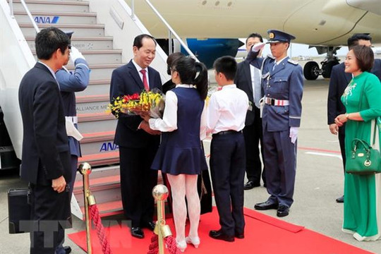 Chủ tịch nước và Phu nhân bắt đầu thăm cấp Nhà nước tới Nhật Bản