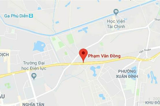Đường Phạm Văn Đồng, thuộc Quận Bắc Từ Liêm và quận Cầu Giấy, Hà Nội