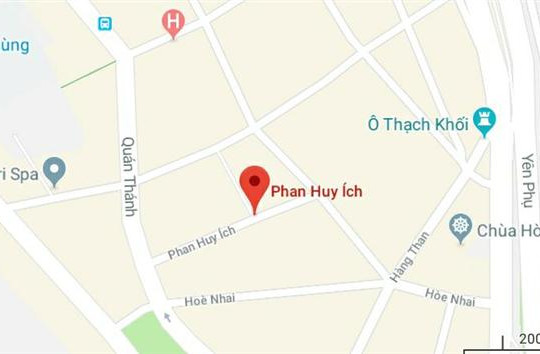 Phố Phan Huy Ích, quận Ba Đình, Hà Nội
