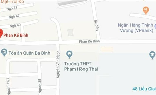 Phố Phan Kế Bính, quận Ba Đình, Hà Nội