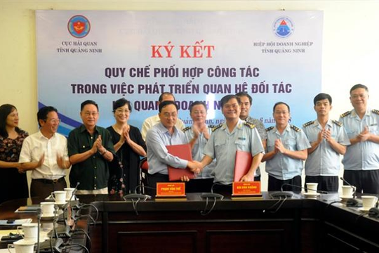 Cục Hải quan Quảng Ninh ký kết Quy chế phối hợp với Hiệp hội doanh nghiệp tỉnh