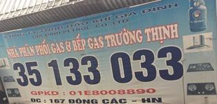 Số 167 Đông Các, Ô Chợ Dừa, Đống Đa, Hà Nội: Nhà phân phối Gas & bếp Gas Trường Thịnh.