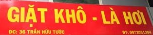 Số 36 Trần Hữu Tước, Nam Đồng, Đống Đa, Hà Nội: Giặt khô - Là hơi