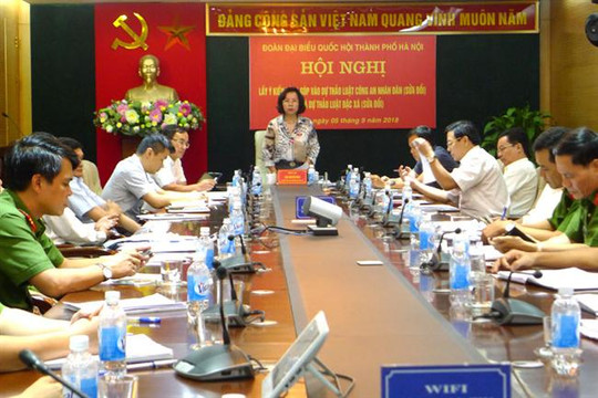 Đoàn đại biểu Quốc hội TP Hà Nội lấy ý kiến đóng góp hai dự thảo luật