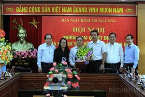Đồng chí Lê Văn Lân giữ chức Phó ban Nội chính Trung ương