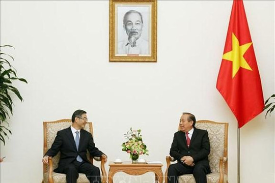 Phó Thủ tướng Trương Hòa Bình tiếp Chánh án Tòa án nhân dân tối cao Trung Quốc