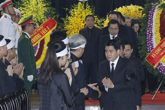 Hình ảnh đoàn đại biểu TP Hà Nội viếng nguyên Tổng Bí thư Đỗ Mười
