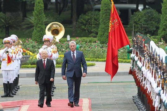 Cuba đưa tin đậm nét về chuyến thăm Việt Nam của Chủ tịch Diaz-Canel
