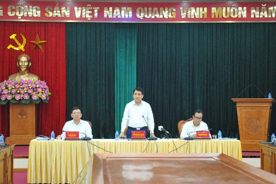 Chủ tịch Nguyễn Đức Chung làm việc với quận Nam Từ Liêm