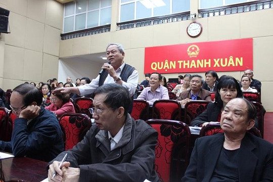 Đại biểu Quốc hội TP Hà Nội tiếp xúc cử tri quận Thanh Xuân