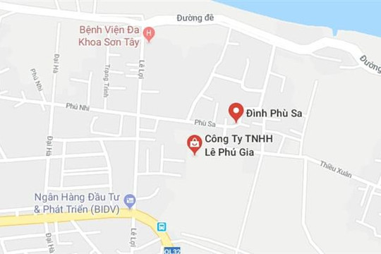 Phố Phù Sa, thị xã Sơn Tây, Hà Nội.