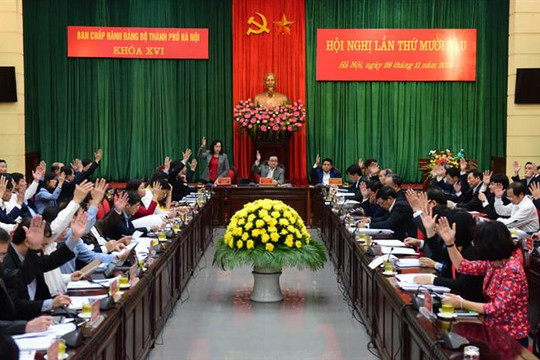 Hội nghị lần thứ mười sáu, Ban Chấp hành Đảng bộ TP Hà Nội: Xem xét, thảo luận 6 nội dung quan trọng