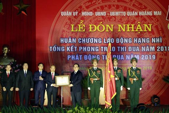 Quận Hoàng Mai: Đón nhận Huân chương Lao động Hạng Nhì