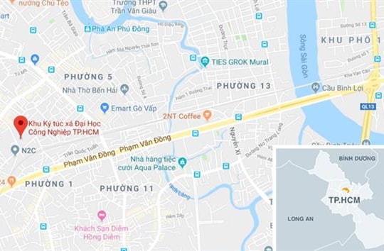 Cô gái tử vong khi rơi từ lầu cao KTX Đại học Công nghiệp TP.HCM