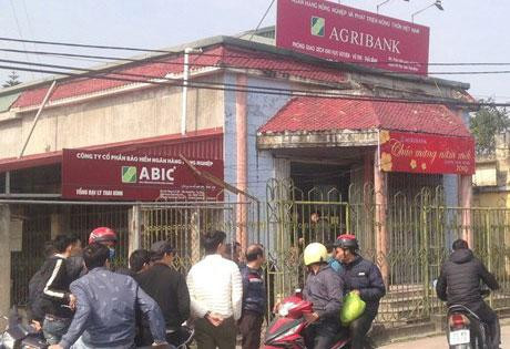 Truy bắt đối tượng cướp tại phòng giao dịch Agribank ở Thái Bình