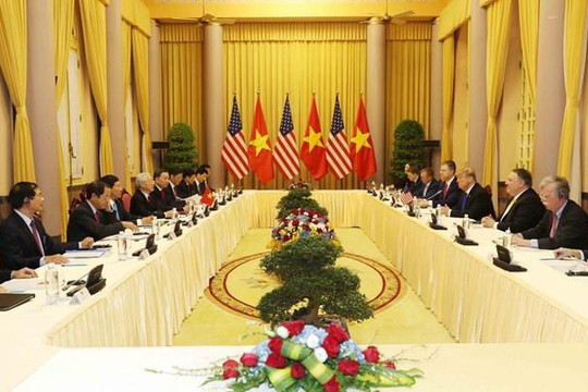 Tổng Bí thư, Chủ tịch nước Nguyễn Phú Trọng hội đàm với Tổng thống Hoa Kỳ