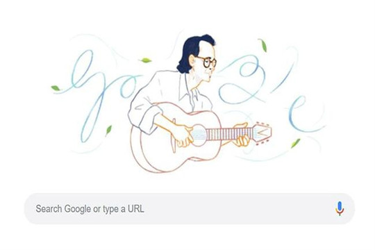 Google để biểu tượng Doodle cố nhạc sĩ Trịnh Công Sơn