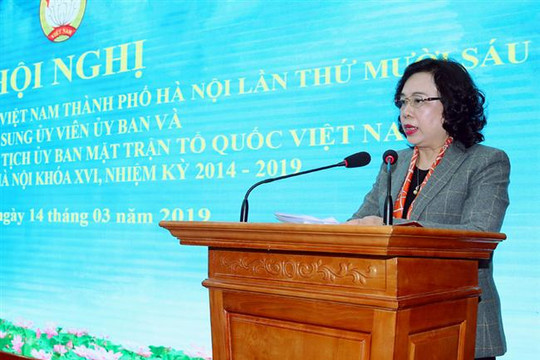 Hiệp thương cử đồng chí Nguyễn Lan Hương làm Chủ tịch Ủy ban MTTQ Việt Nam TP Hà Nội