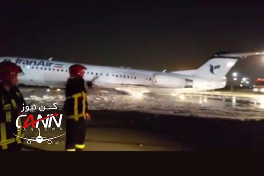 Máy bay chở 50 hành khách bốc cháy tại Iran