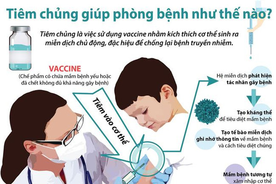 Tiêm chủng vắcxin để chủ động chống lại các bệnh truyền nhiễm