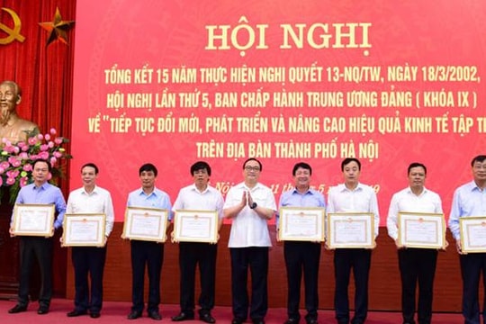 Hà Nội tổng kết 15 năm thực hiện Nghị quyết Trung ương về kinh tế tập thể