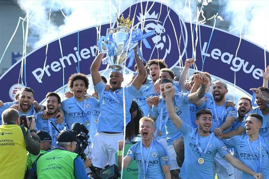 Khoảnh khắc đăng quang Premier League 2018-2019 của Man City