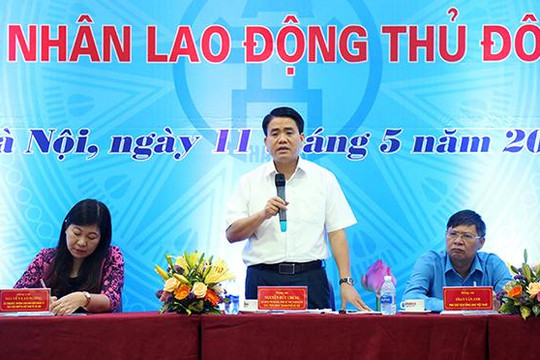 Chủ tịch UBND TP. Hà Nội Nguyễn Đức Chung gặp gỡ, đối thoại với công nhân