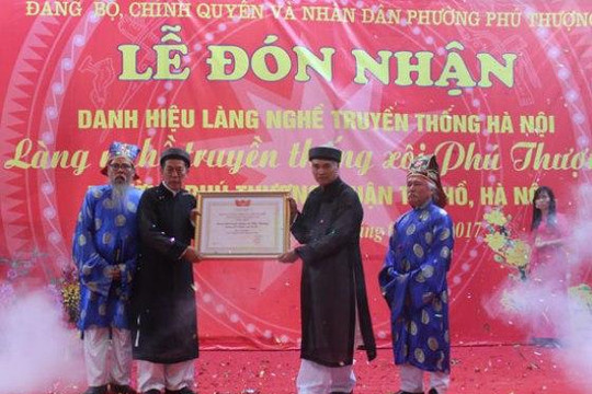 Đón nhận danh hiệu Làng nghề truyền thống Xôi Phú Thượng
