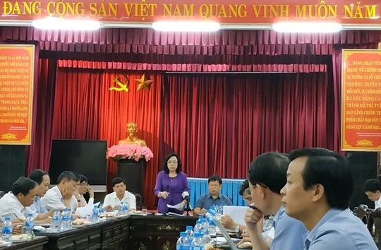 Phó Bí thư Thường trực Thành ủy Hà Nội Ngô Thị Thanh Hằng làm việc với huyện Sóc Sơn