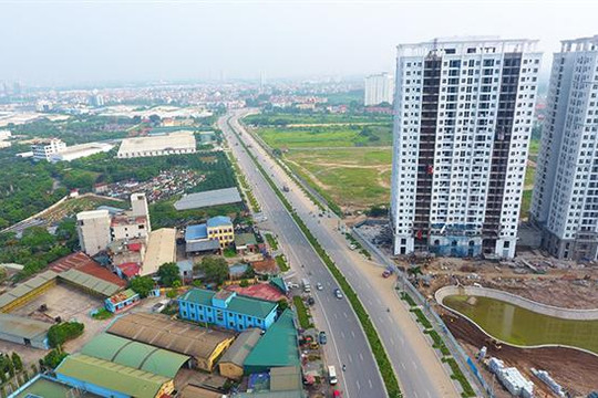 Toàn cảnh tuyến đường mới với 8 làn xe ở Hà Nội
