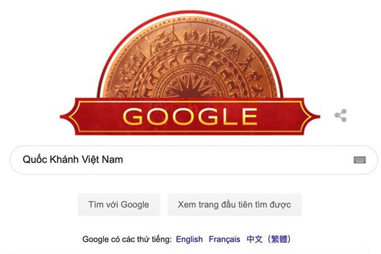 Google thay đổi logo mừng ngày Quốc khánh Việt Nam