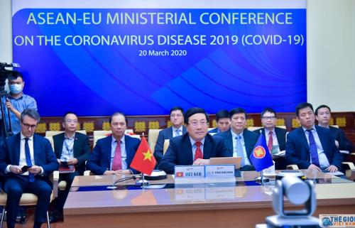 Hội nghị trực tuyến cấp Bộ trưởng ASEAN-EU về hợp tác ứng phó dịch COVID-19